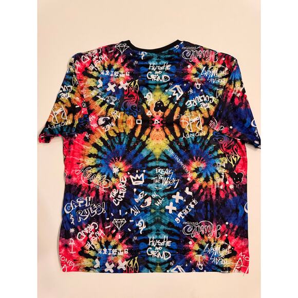 Fresh Prints of Bel Air Men's Tye Dye Graffiti Print T-Shirt Size 3XL Multicolor - Picture 5 of 5